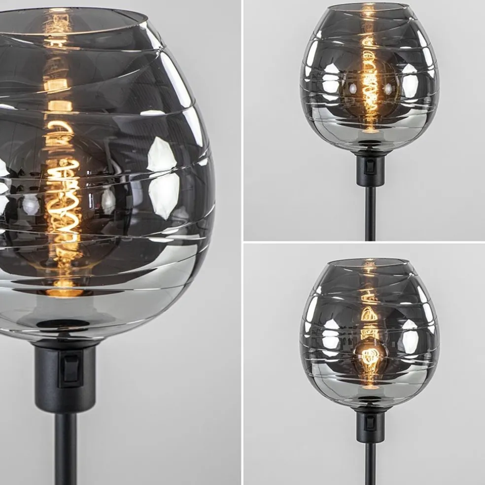 Fashion Straluma Tafellamp Fantasy op stang zwart + smoke glas