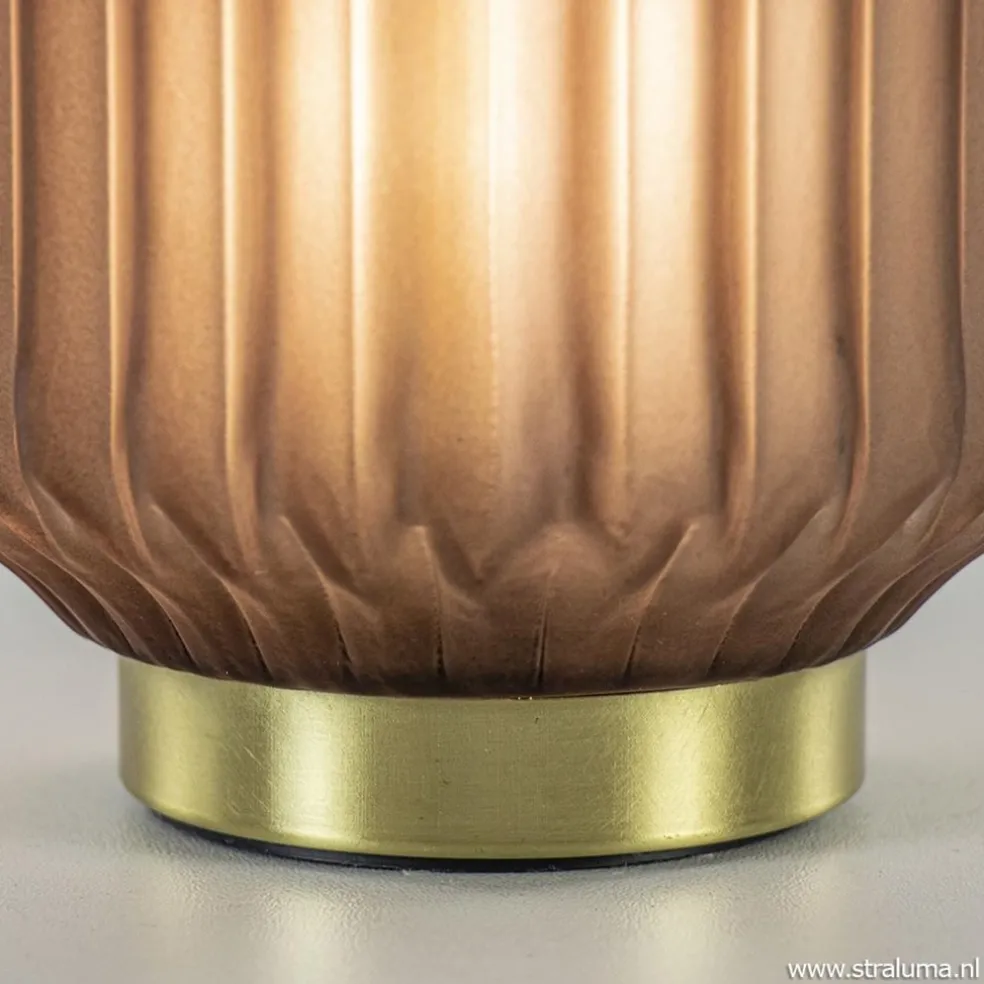 Cheap Straluma Tafellamp Ivot mat koffie met messing op batterij
