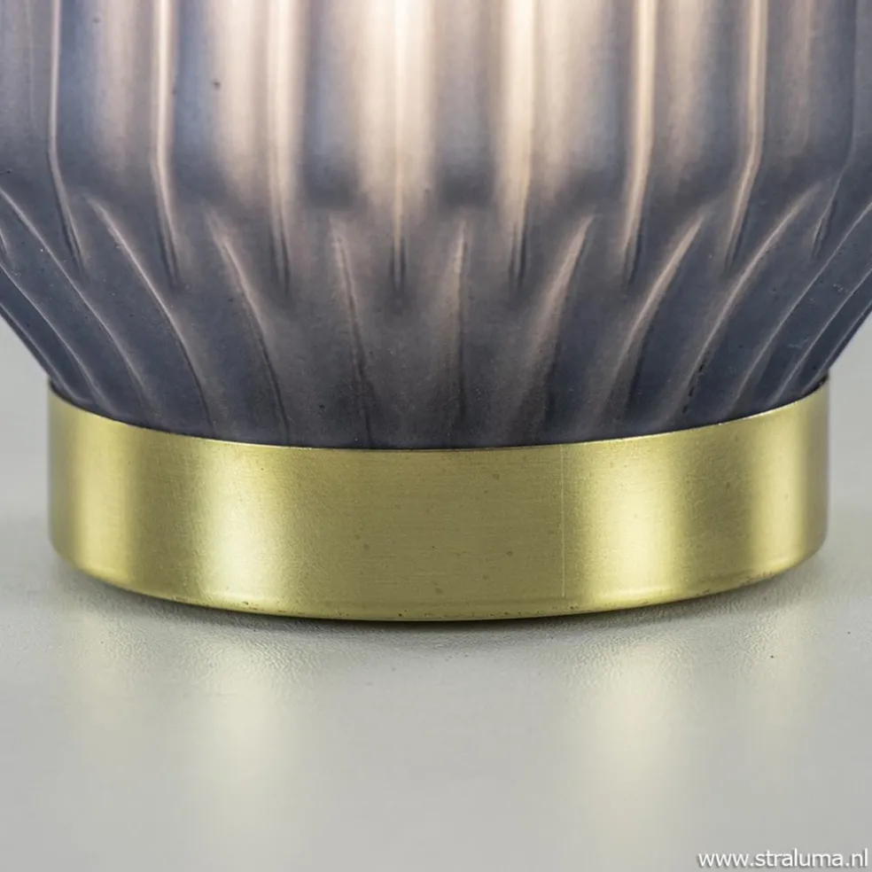 Sale Straluma Tafellamp Ivot op batterij mat blauw groot