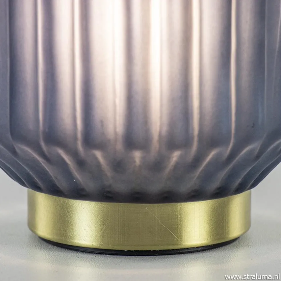 Fashion Straluma Tafellamp Ivot op batterij mat blauw klein