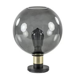Shop Straluma Tafellamp Lazise 25cm zwart/smoke/goud