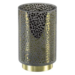 Discount Straluma Tafellamp Leopard op batterij donker grijs met goud