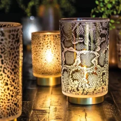Discount Straluma Tafellamp Leopard op batterij donker grijs met goud