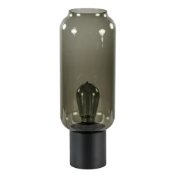 Best Straluma Tafellamp Lett zwart + smoke glas 13cm