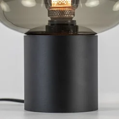 Outlet Straluma Tafellamp Lett zwart + smoke glas 20cm