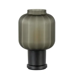 Outlet Straluma Tafellamp Lett zwart met mat smoke glas