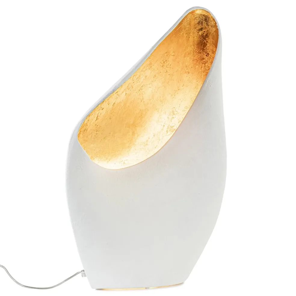 Store Straluma Tafellamp mat wit met goldleaf groot