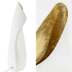 Store Straluma Tafellamp mat wit met goldleaf groot