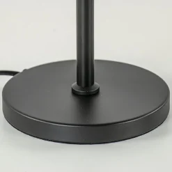 Discount Straluma Tafellamp mat zwart met 20 cm smoke glazen bol