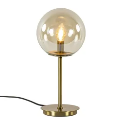 Best Sale Straluma Tafellamp Medina goud met amber glas L&L