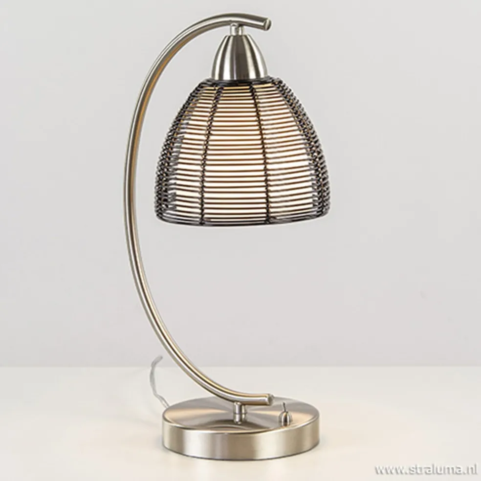 Outlet Straluma Tafellamp met zwarte draad kap