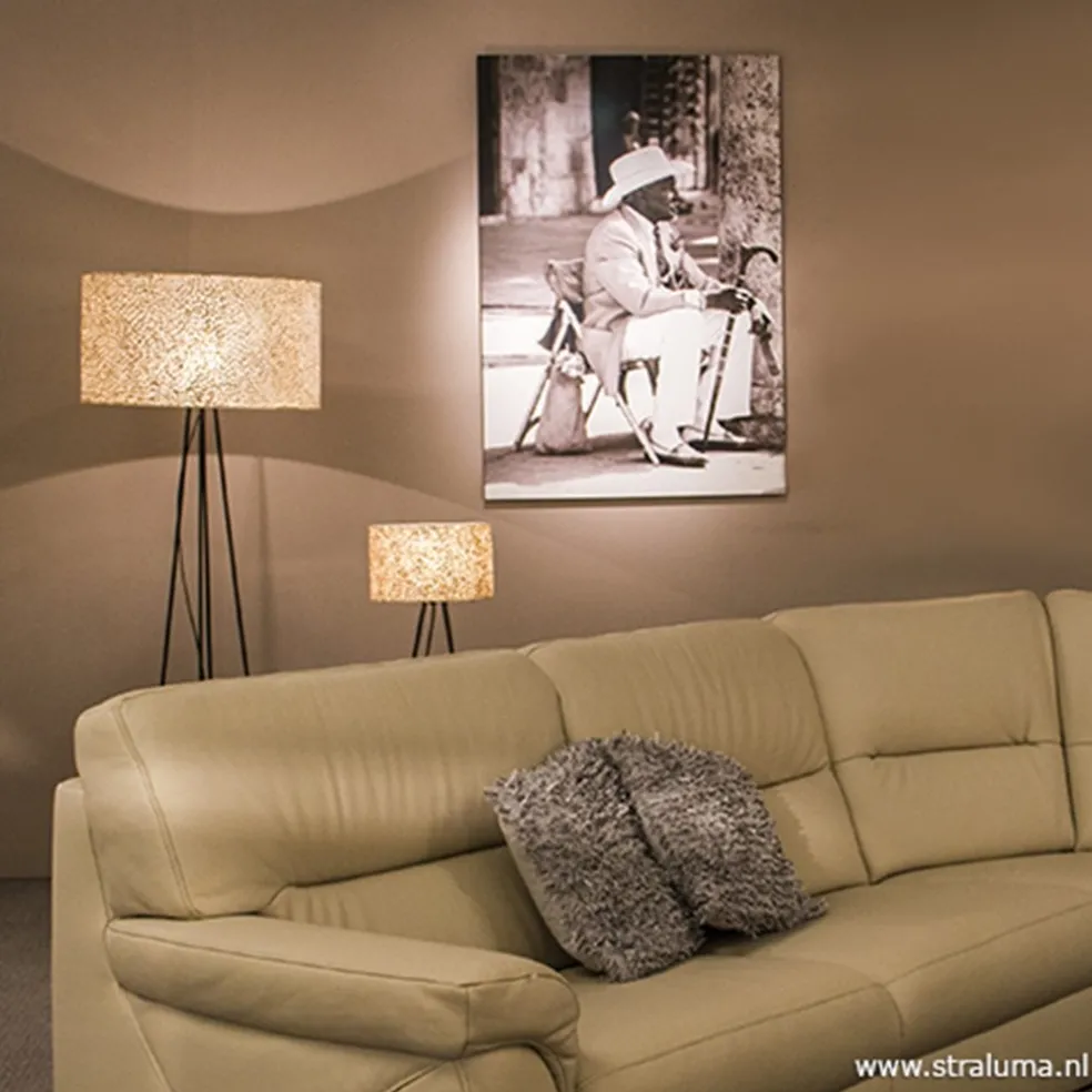 Fashion Straluma Tafellamp metaal met schelpen kap