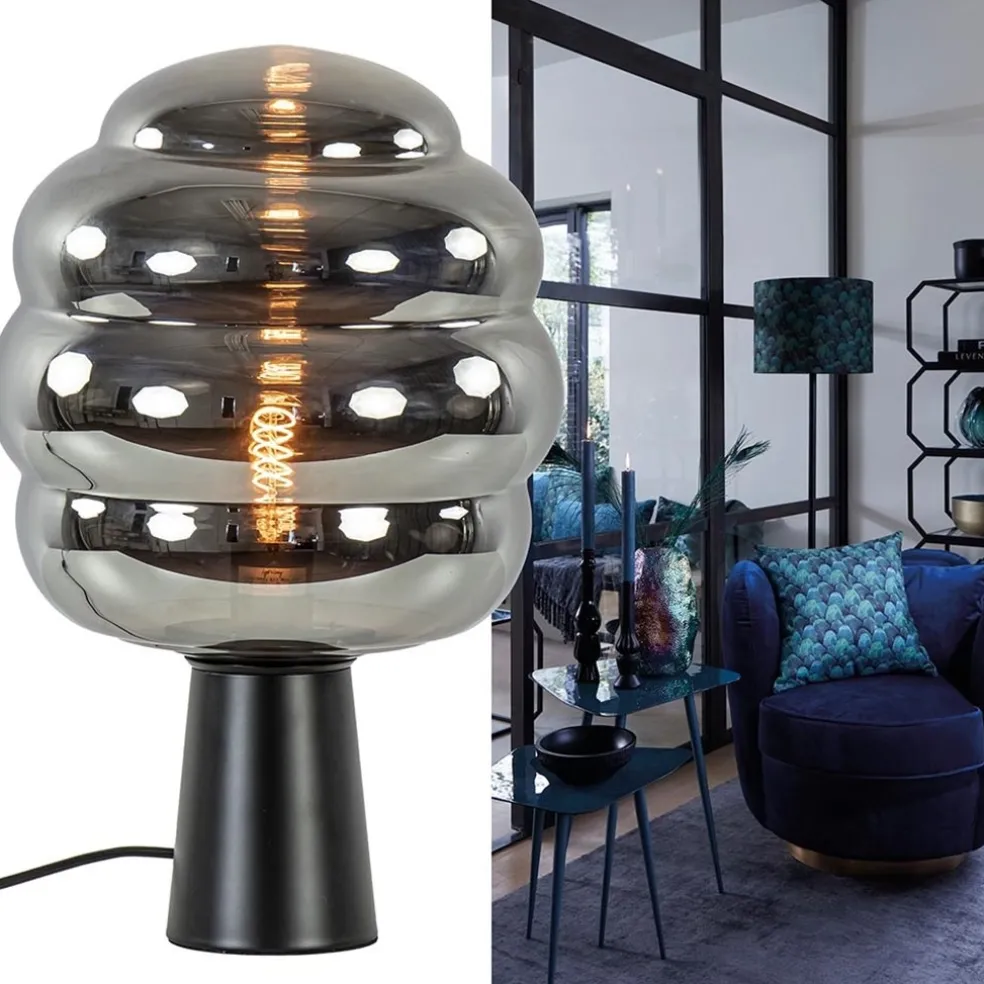 Flash Sale Straluma Tafellamp Misty zwart + titanium glas