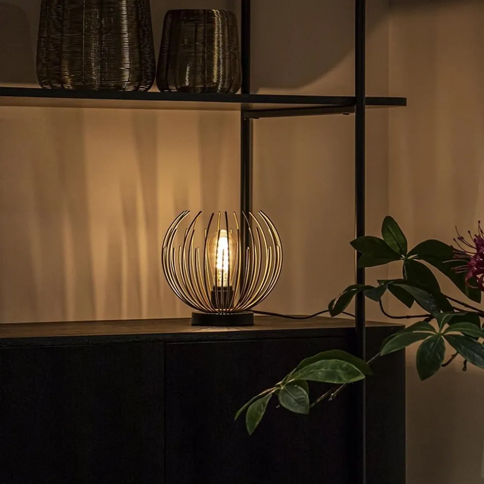 Discount Straluma Tafellamp Nest klein zwart/matgoud