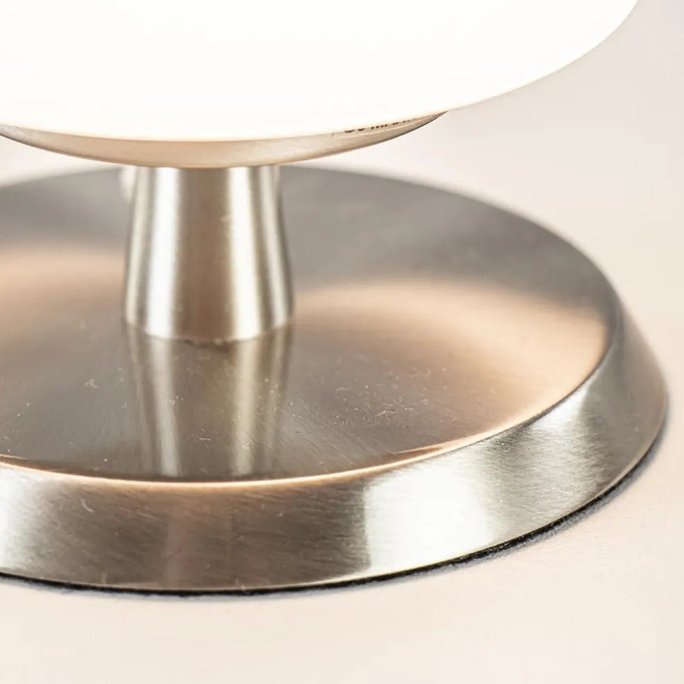 Best Straluma Tafellamp nikkel/glas met touchdimmer