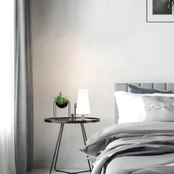 Best Straluma Tafellamp nikkel/glas met touchdimmer