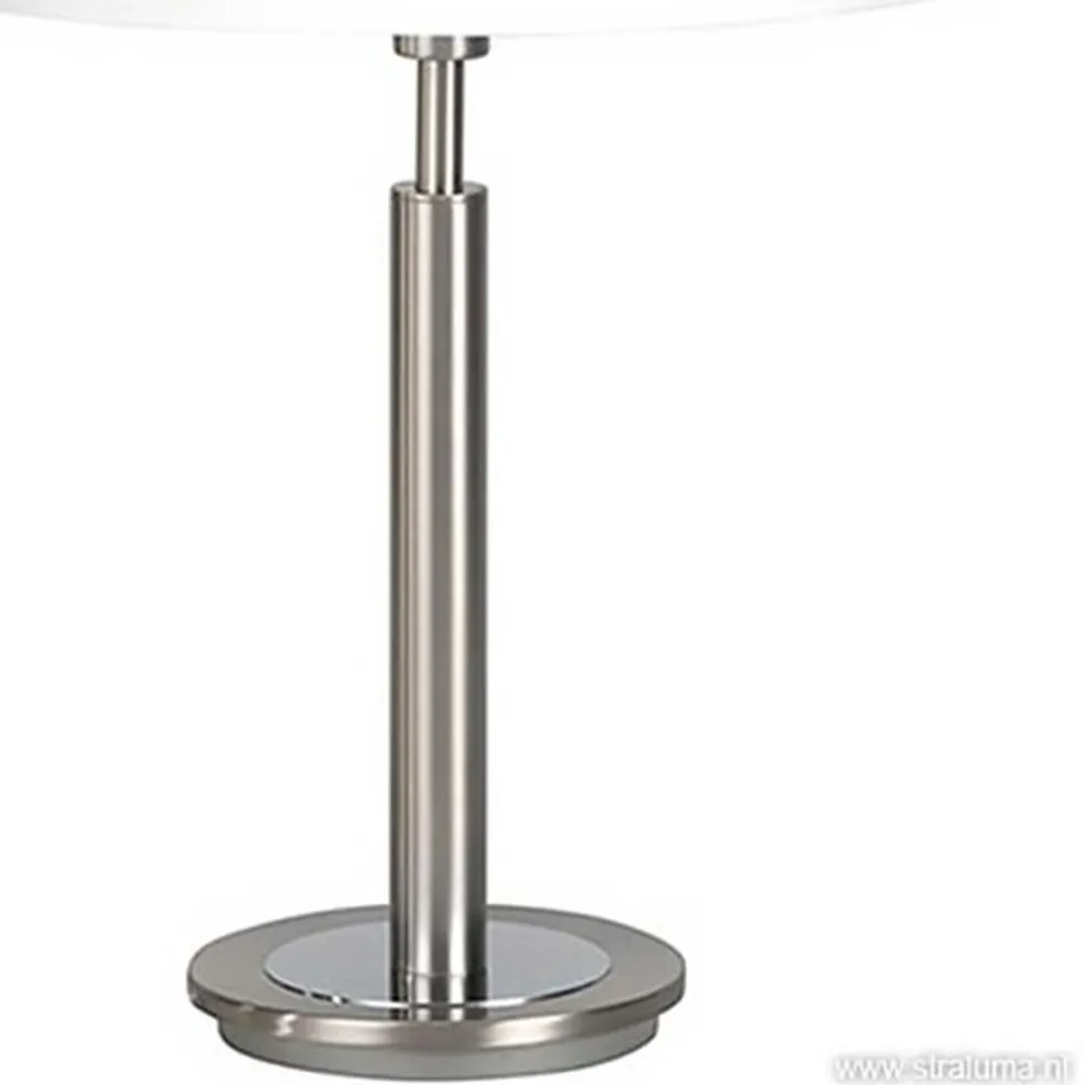 Sale Straluma Tafellamp nikkel/glas wit + touchdimmer