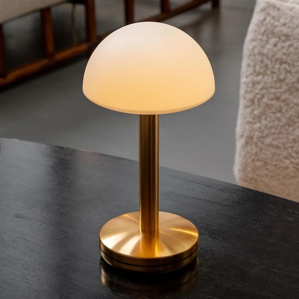 Store Straluma Tafellamp op accu gold/frosted IP65