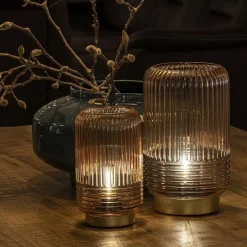 Shop Straluma Tafellamp op batterij Lipa amber glas