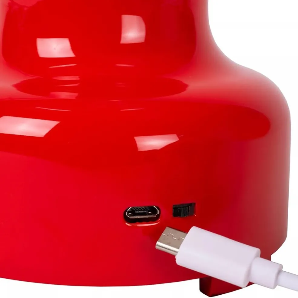 Outlet Straluma Tafellamp op batterij rood 3-standen dimbaar