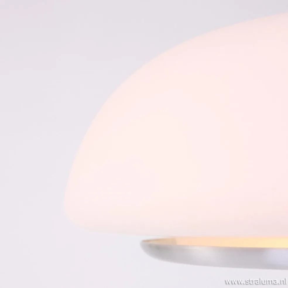 Clearance Straluma Tafellamp Purissima staal met opaal glas