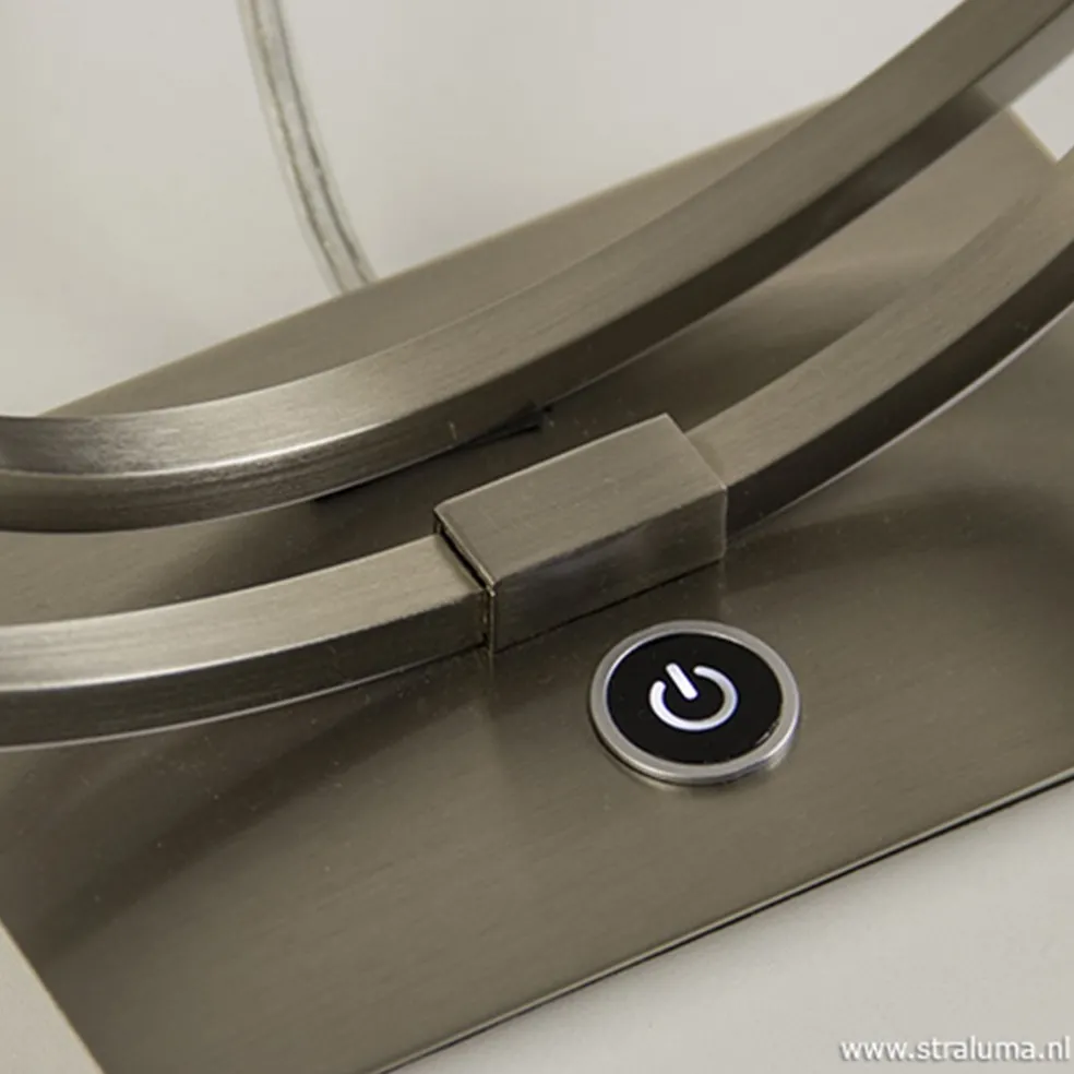 Discount Straluma Tafellamp ringen nikkel 3-st. dimmer