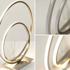Discount Straluma Tafellamp ringen nikkel 3-st. dimmer