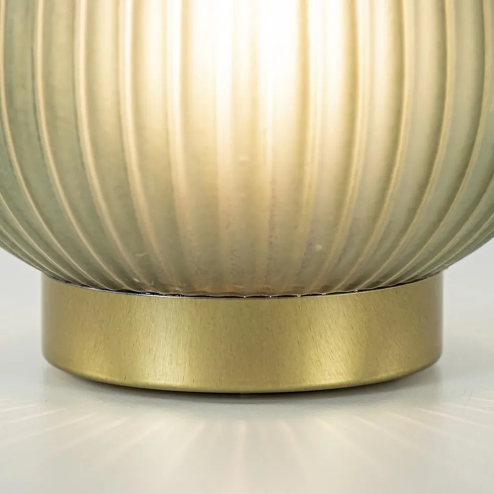 New Straluma Tafellamp Tajera op batterij donker groen/goud