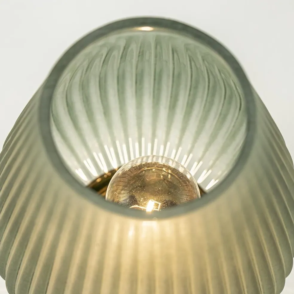 New Straluma Tafellamp Tajera op batterij donker groen/goud