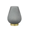 Shop Straluma Tafellamp Tajera op batterij mat grijs/goud