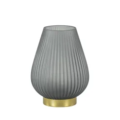 Shop Straluma Tafellamp Tajera op batterij mat grijs/goud