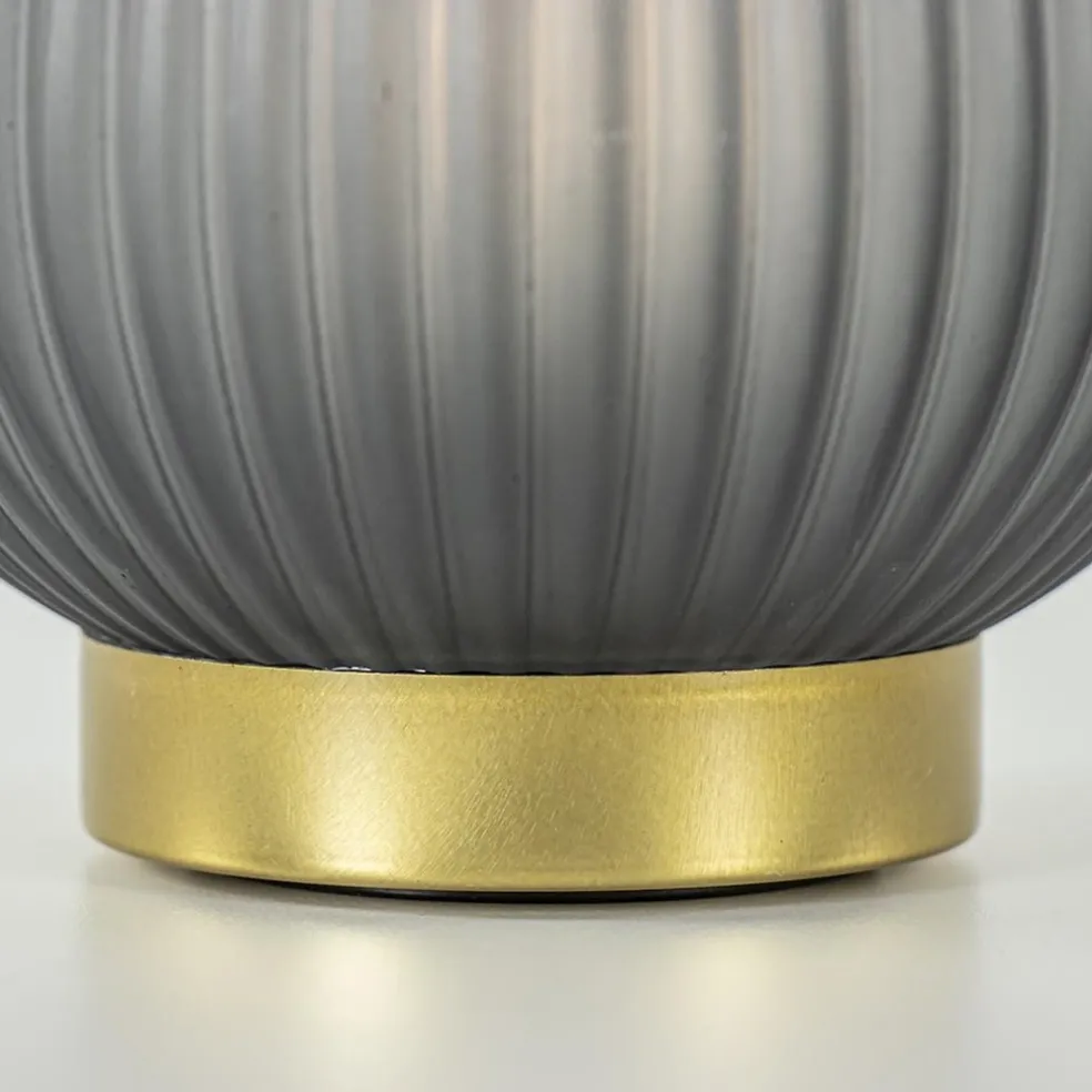 Shop Straluma Tafellamp Tajera op batterij mat grijs/goud