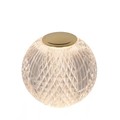 Flash Sale Straluma Tafellamp transparant/goud oplaadbaar en dimbaar