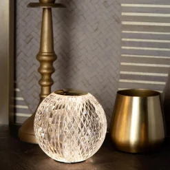 Flash Sale Straluma Tafellamp transparant/goud oplaadbaar en dimbaar