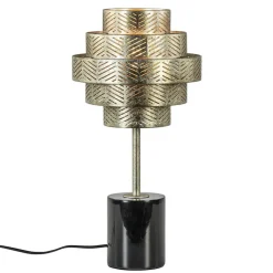 Cheap Straluma Tafellamp Vegas oud zilver/marmer zwart