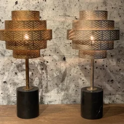 Cheap Straluma Tafellamp Vegas oud zilver/marmer zwart