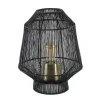 Clearance Straluma Tafellamp Vitora mat zwart met bronzen fitting