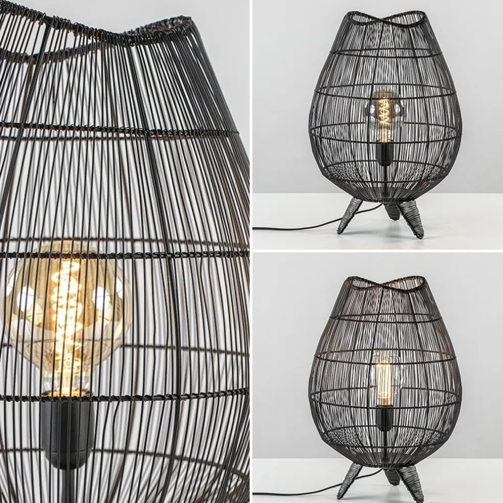Discount Straluma Tafellamp Yumi zwart op pootjes Light and Living