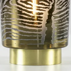 Discount Straluma Tafellamp Zebra grijs goud op batterijen Light & Living