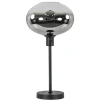 Outlet Straluma Tafellamp zwart met glazen kap smoke/helder gradient