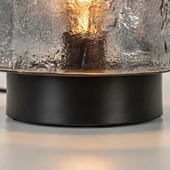 New Straluma Tafellamp zwart met robuuste glazen kap