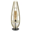 Online Straluma Tafellamp/vloerlamp naturel houten kap met zwart