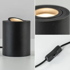 Outlet Straluma Tafelspot Rebel rond zwart gu10