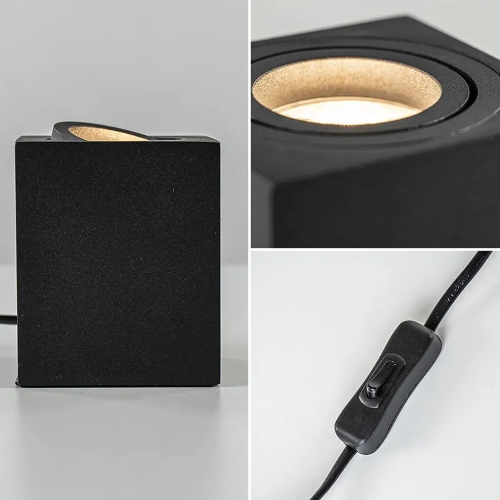 Cheap Straluma Tafelspot/vloerspot Rebel zwart vierkant