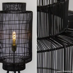 Fashion Straluma Trendy draad-vloerlamp Gruaro zwart