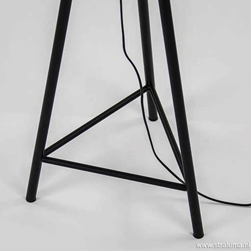 Fashion Straluma Trendy draad-vloerlamp Gruaro zwart
