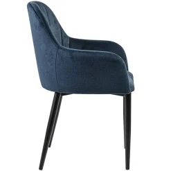 Hot Straluma Trendy eetkamerstoel blauw met armleuning