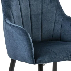 Hot Straluma Trendy eetkamerstoel blauw met armleuning