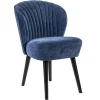 Discount Straluma Trendy eetkamerstoel blauw met zwarte houten poot