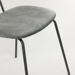 Hot Straluma Trendy eetkamerstoel Emma velvet grijs